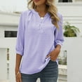 thumbnail image 2 of Plus Size Tops for Women Floral Stand Up Shirt Loose Fit Summer Spring Casual Blouse Comfortable Stylish Fashion, 2 of 2