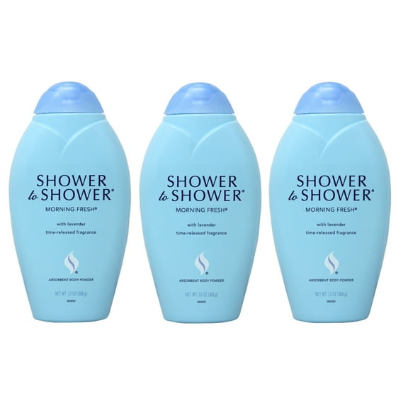 Shower to Shower Morning Fresh Absorbent Body Powder w/ Lavender 13oz, 3-Pack