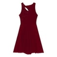 thumbnail image 6 of YiZYiF Womens Asymmetrical Mesh Ballet Dance Maxi Dress with Built-In Leotard Ballerina Lyrical Dance Costume Burgundy M, 6 of 7