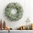 thumbnail image 2 of Puleo International 24" Pre-Lit Battery-Operated Artificial Flocked Wreath, 2 of 6