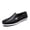 Black, variant on Autumn Men's Shoes,  Fashion Soft Sole Men's Casual Shoes Genuine Breathable Soft Cowhide Slip-On Shoes, Korean Style
