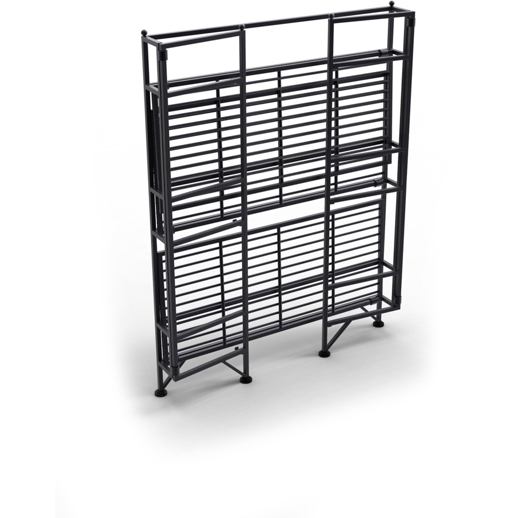 Convenience Concepts Designs2Go Metal Folding 3 Shelf Wide Bookcase, Multiple Finishes