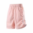 thumbnail image 2 of Aimik Women's Plus Size Athletic Shorts Solid Elastic Waist Shorts with Pockets and Drawstring Summer Comfortable Workout Bottoms, 2 of 6