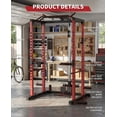 thumbnail image 2 of Power Cage Squat Rack – 1200 lb Heavy Duty – Multi-Functional Home Gym – Pulley, LAT Pulldown, Dip Bars, Pull Up, Low Row, J-Hooks & Landmine – Weight Storage – Red & Black, 2 of 7
