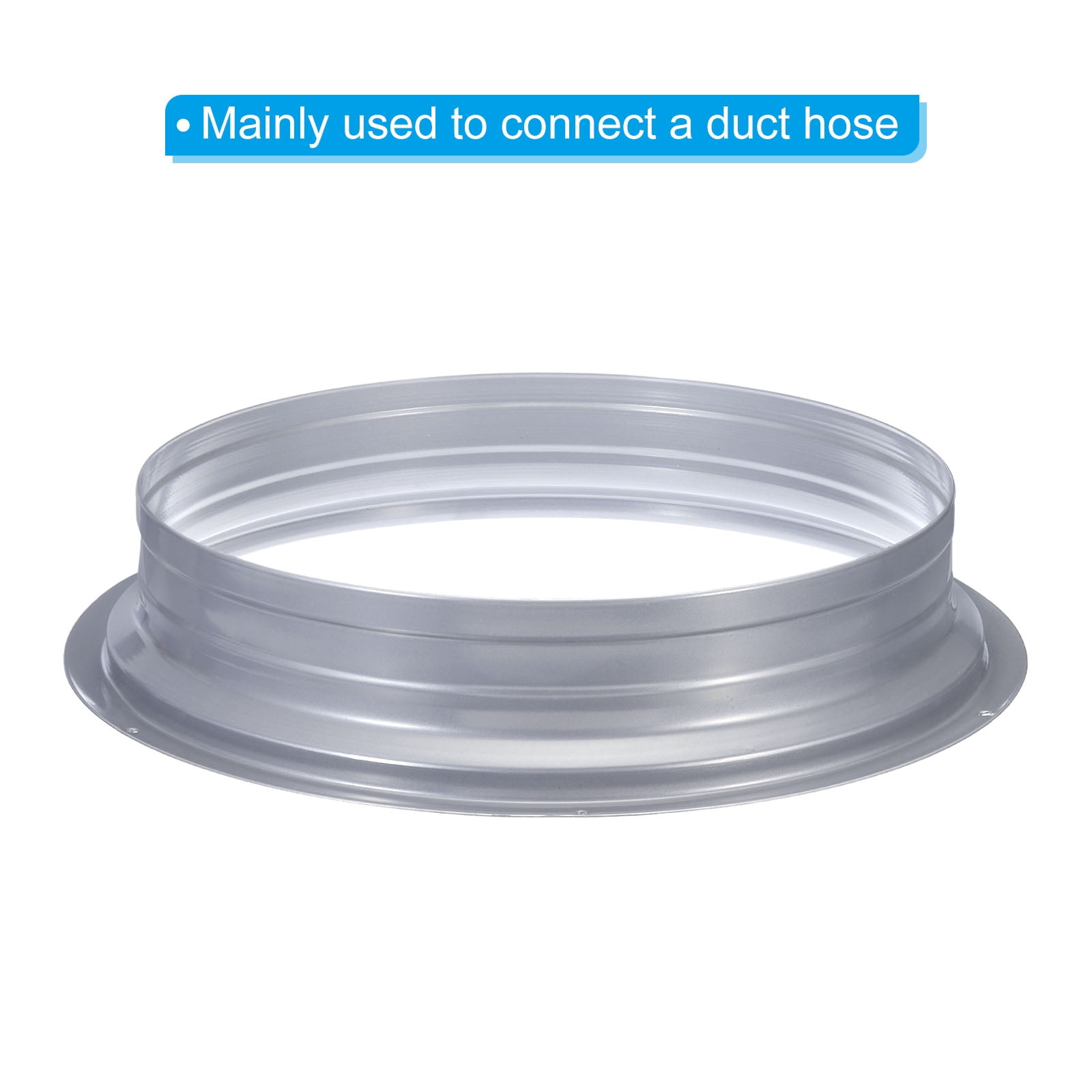 Unique Bargains Duct Connector Flange, Metal Straight Pipe Flange Round Ventilation Duct