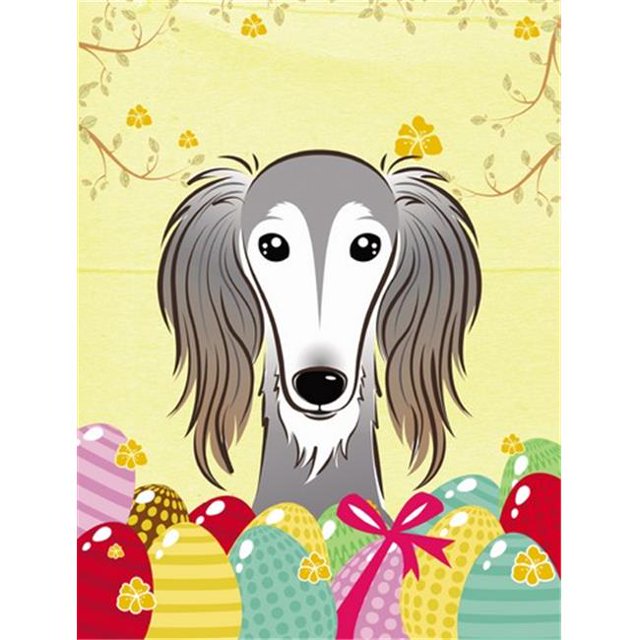 Chasse aux Œufs de Pâques Saluki Drapeau Jardin