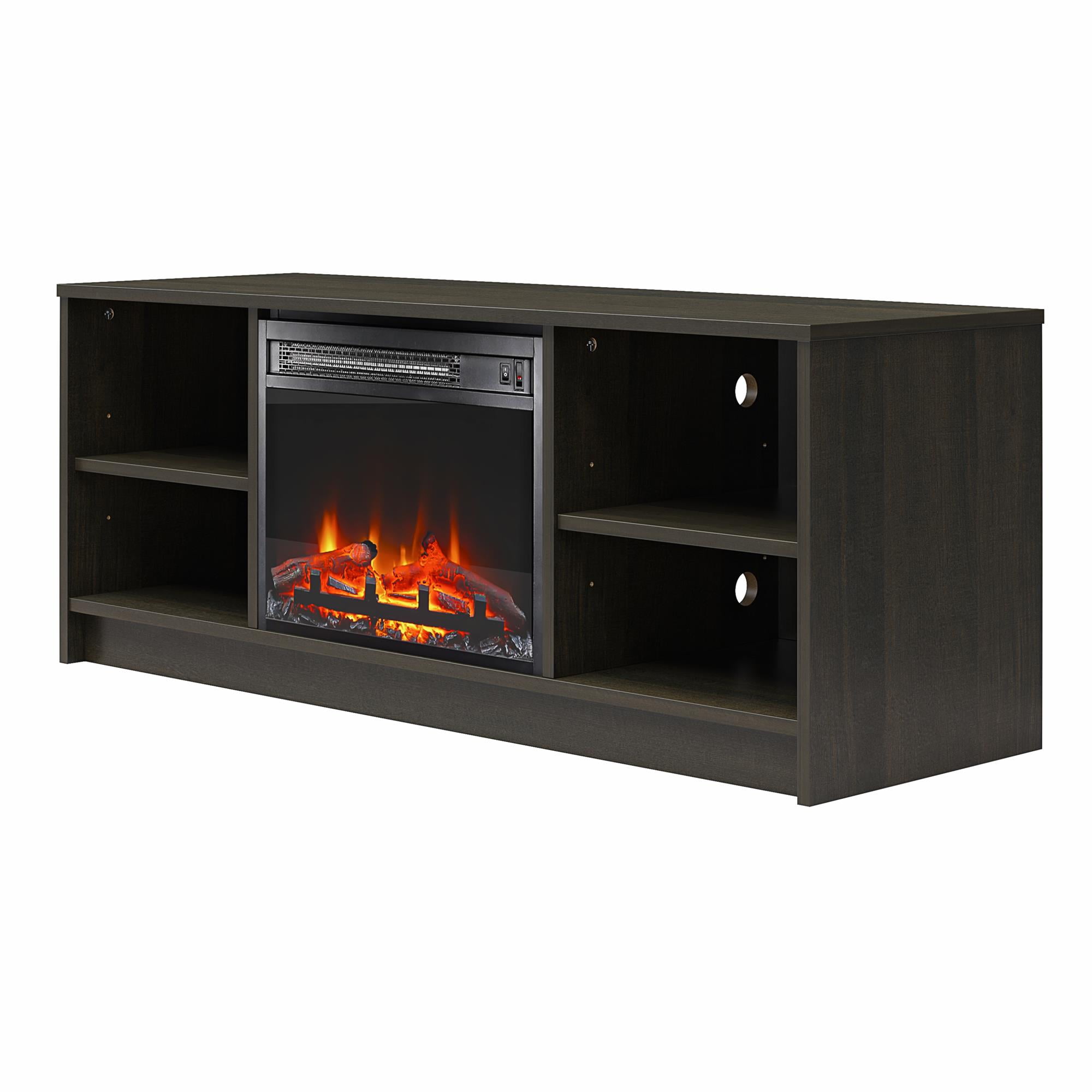 Mainstays Fireplace TV Stand, for TVs up to 55", Espresso