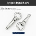 thumbnail image 4 of M6 Expansion Bolt, 5 Pcs 304 Stainless Steel Ring Lifting Anchor Eyebolt Expansion Screw for Concrete Wall,M6x60mm, 4 of 5
