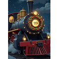 thumbnail image 4 of Festive Christmas Themed Vintage Steam Train Design Background Party Decoration Backdrop Banner for Holiday Gatherings Christmas Celebrations Family Parties Winter Events, 4 of 7