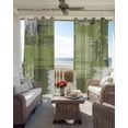 thumbnail image 4 of Sage Green Abstract Blackout Curtains 54 Inches Long for Bedroom, Modern Mottled Art Oil Painting Thermal Insulated Room Darkening Black Out Window Curtain Panels Grommet Drapes for Living Room, 4 of 8