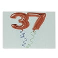 thumbnail image 1 of 37th Birthday Cutting Board, Older It Gets Flying Party Balloons Surprise Years New Age Birthday Picture, Decorative Tempered Glass Cutting and Serving Board, Small Size, Red White, by Ambesonne, 1 of 1