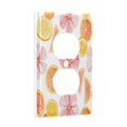 thumbnail image 2 of Yayeee Duplex Wall Plate 1-Gang 4.5"x2.7" Home Receptacle Light Switch Decorative Outlet Cover, Floral Orange, 2 of 7