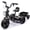 Black, variant on 12V Kids Ride On Electric Tricycle with Detachable Cargo Trailer, Toddler Electric Bike with LED Headlight, Bluetooth Music, Adjustable Seat, EVA Wheels for Ages 2-5, Red
