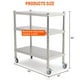 thumbnail image 2 of Yeshouse Estante Ajustable de Acero Inoxidable Resistente 3 Niveles, 32"x16"x36", con Ruedas, 2 of 7