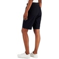 thumbnail image 2 of Tommy Hilfiger Womens Solid Rolled Cuff Utility Shorts Black 2XL, 2 of 4