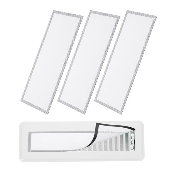Uxcell 4Pcs Magnetic Floor Vent Covers, Floor Register Cover Mesh Air Vent Screen Filters, Great for Home (White, 14-Inch x 6-Inch)