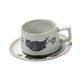 thumbnail image 5 of Juego de taza de té y platillo de cerámica estilo vintage, único, elegante y versátil. Blanco, 5 of 9