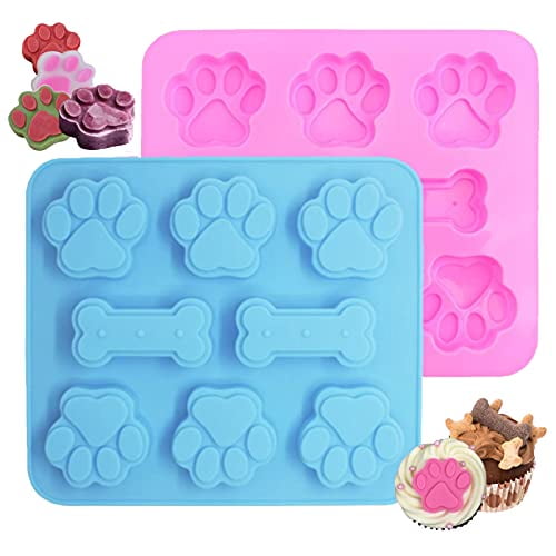Lovely Cat Dog Paw Silicone Cake Chocolate Mold Candy Soap Jelly Ice Cube Mold 
