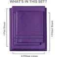 thumbnail image 3 of CGK Linens 4-Piece Extra Deep Pocket Sheet Set - California King Size Breathable & Cooling Bed Sheets Fits 18"-24" Mattresses, Purple, 3 of 7