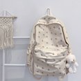 thumbnail image 2 of Linda mochila con estampado floral - Mochila escolar estilo preppy Kawaii para estudiantes, 2 of 3