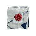 thumbnail image 2 of Birch Harbor Blue Coastal Diamond Striped Cotton Throw Blanket, 50" x 60", 2 of 14