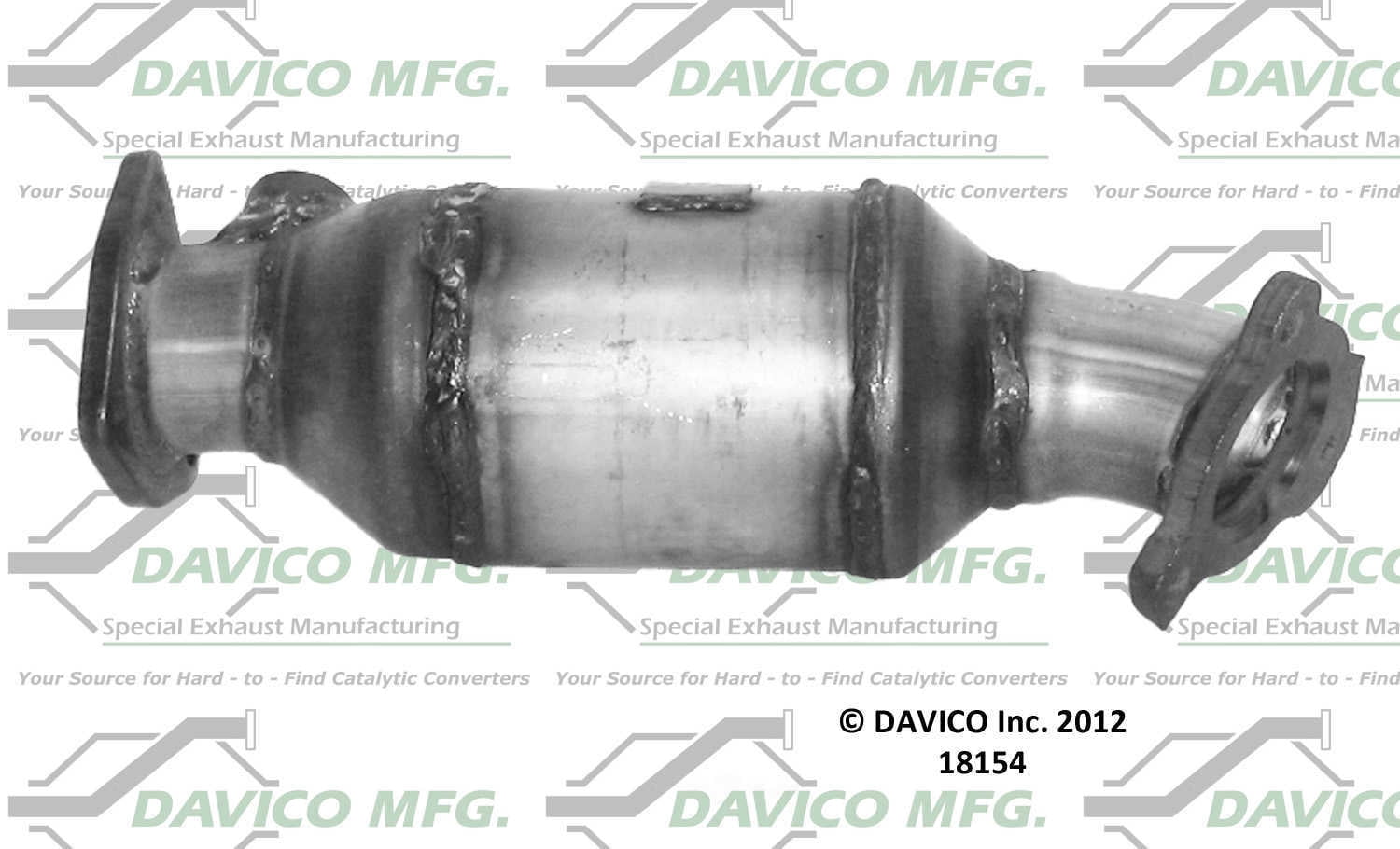 Davico Mfg 18154 Direct-Fit Catalytic Converter - PreCat