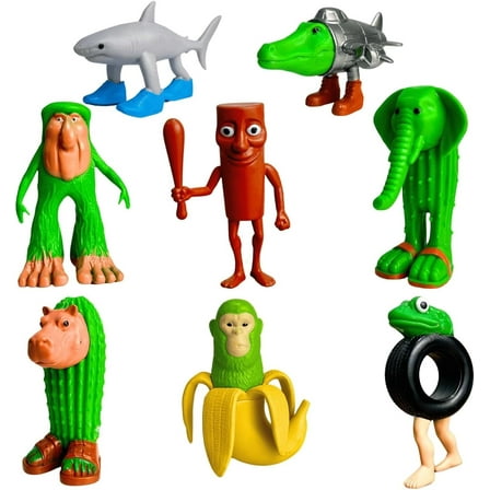 8PCS Italian Brainrot Action Figures, Tralalero Tralala Figures Toys, Collectible Animals Figurine with Tralalero Tralala, Brainrot Meme Shark Collectible Animals Figurine Doll Gifts for Fans
