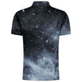 thumbnail image 5 of YDLCAFD Men's 3D Digital Print Galaxy Short Sleeve Po Lo Shirt, 5 of 5