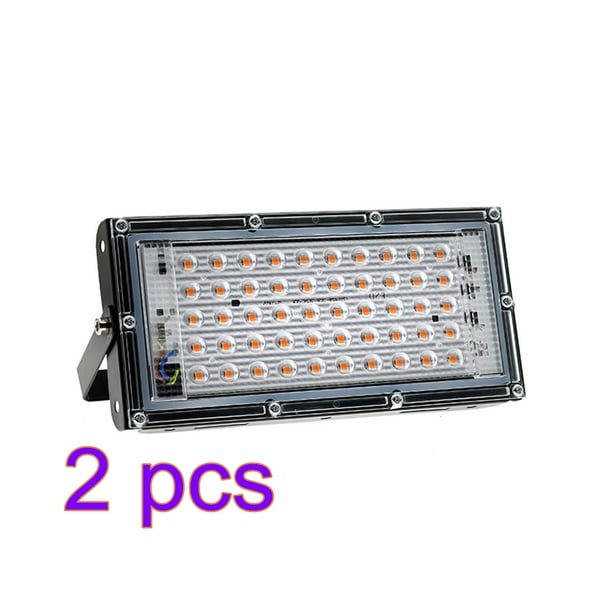 Grow Light LED SMD2835 Full Spectrum 220V Greenhouse Light Lámpara de cultivo Plantas de interior para la floración de plántulas, 50W 2 Piezas seitruly HA004794-01B*2