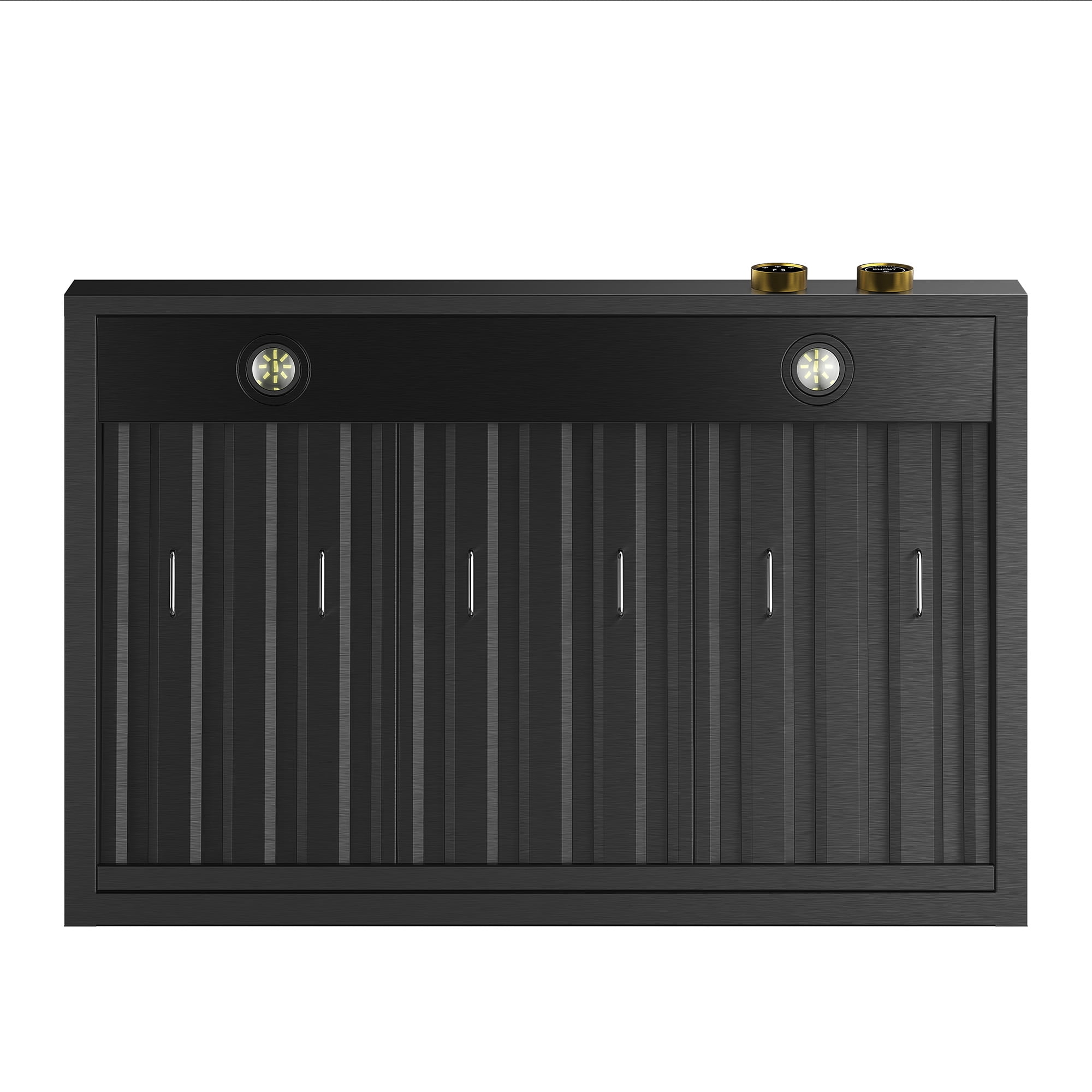 36 in. 900 CFM Under Cabinet Range Hood in Titanium Stainless Steel with Gold