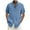 Light Blue, variant on WREESH Men's Summer Casual Button Down Dress Cotton Linen T-Shirt Solid Short Sleeve Stand Collar Shirt Tops Blue