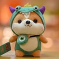 thumbnail image 3 of Adorable Squirrel Stuffed Animal Dressed in Dinosaur Costume Plushies Chipmuck with Dinosaur Outfit Cute Plush Toys for Kids, 3 of 5