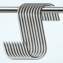 Meat Hooks 5.12''，Premium Stainless Steel Butcher's Hook 20Pcs ,Meat Hook Tool for Hot and Cold Smoking，Butchering,Hunting ,Chicken Hunting Smoking, Grill Hook Tool (5.12IN 20PCS)