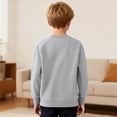 thumbnail image 6 of JYnXIANTI Toddler Baby Boy Summer Clothes Long Sleeve Knit T Shirts V Neck Child Casual Tee Tops Kids Comfortable Outfits, 6 of 7