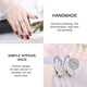 thumbnail image 4 of HomeKingdee 2 Pcs Adjustable Open Moissanite Snowflake Engagement Rings Set - Plated Simulation Zircon Diamond Rings for Women for Parties Banquets Gifts, 4 of 5