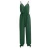 thumbnail image 1 of Pantalon Large pour Femmes Mode Dos Nu Col en V Sans Manches Combinaison Décontractée Imprimée Longue, 1 of 2