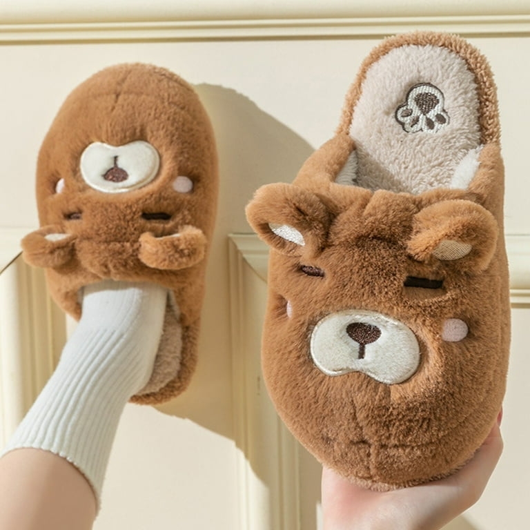Bear slippers best sale walmart