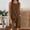 Coffee, variant on FengLS 2 Piece Sets for Women Cotton-Linen Solid Color Everyday Outfits Sets Sleeveless Vest Tops & Elastic Waist Capri Pants with Pockets Sets