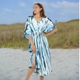 thumbnail image 4 of HAPPY BAY Women's Summer Loungewear African Beach Maxi Plus Size Kaftan Ethnic Print Casual Slit Dress Caftan Dresses for Women 1X-2X Prussian, Tie Dye, 4 of 5