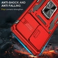 thumbnail image 2 of ELEHOLD Samsung Galaxy S21 Ultra Case, Heavy Duty Rugged Case with Kickstand Pocket Shockproof,Slide Holder Back Cover for Samsung Galaxy S21 Ultra 6.8 inch,Red, 2 of 7