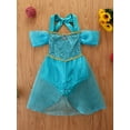 thumbnail image 2 of Baby Girl Princess Romper Dress Jasmine Sequins Halter Bodysuit Dress Infant Halloween Dress Up Cosplay Party Outfit, 2 of 7