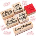 thumbnail image 1 of Juego de sellos navideños de goma Watersay, 6 unidades, artesanía de madera, 1 of 6