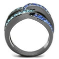 thumbnail image 3 of Womens Light Black Ring Anillo Para Mujer Stainless Steel Ring with Top Grade Crystal in Multi Color Bexley, 3 of 5