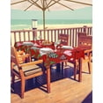 thumbnail image 2 of Fsddascl Valentine Outdoor Tablecloth - 60x102 Inch Rectangle Dining Table Cover, Love Heart Botanical Red Watercolor Waterproof Outdoor Table Cloth with Umbrella Hole & Zipper for Picnic/Patio, 2 of 7