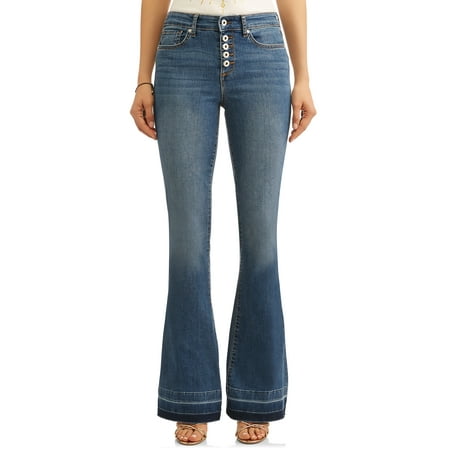 Low Waist Stretch Denim - Melisa High Waist Stretch Flare Jean Women's (Medium)