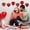 red, variant on 6Pcs Valentine's Day 3D Love Pendant, Multi Color Pendant—— Valentine's Day Arrangement Set Decor For Valentine’S Day ，Weddings, Anniversaries, Parties And Birthdays.