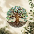 thumbnail image 5 of Tree of Life Wall Art - Wall Art Tree of Life Hanging Decoration,15.7in Metal Hanging Ornament,Multicolor Home Decor for Living Room/Study,Perfect for Thanksgiving/Christmas Gifts, 5 of 7
