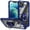 Blue, variant on Cover for iPhone XS/X, Slim Lightweight Metal Ring Holder Stand,Shockproof with 360°Ring Holder Kickstand Soft TPU Bumper Plating Button Hard PC Case Cover, purple