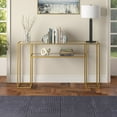 thumbnail image 4 of Evelyn&Zoe Marilyn 55" Wide Rectangular Console Table, Blackened Bronze, 4 of 8