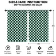 thumbnail image 2 of Blackout Kids Curtains,Black and Mint Green Checkerboard Pattern Childrens Insulated Curtains Set Of 2,Bedroom Essentials,Toddler Room Decor 42"x63", 2 of 5